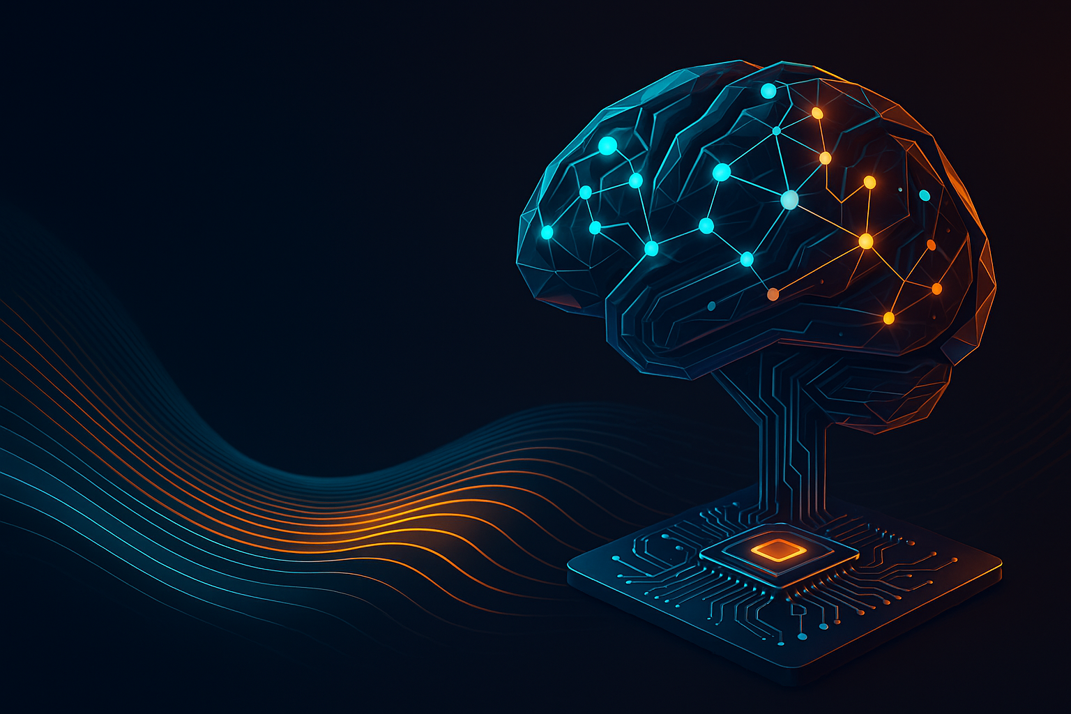 Abstract data visualization as a placeholder graphic